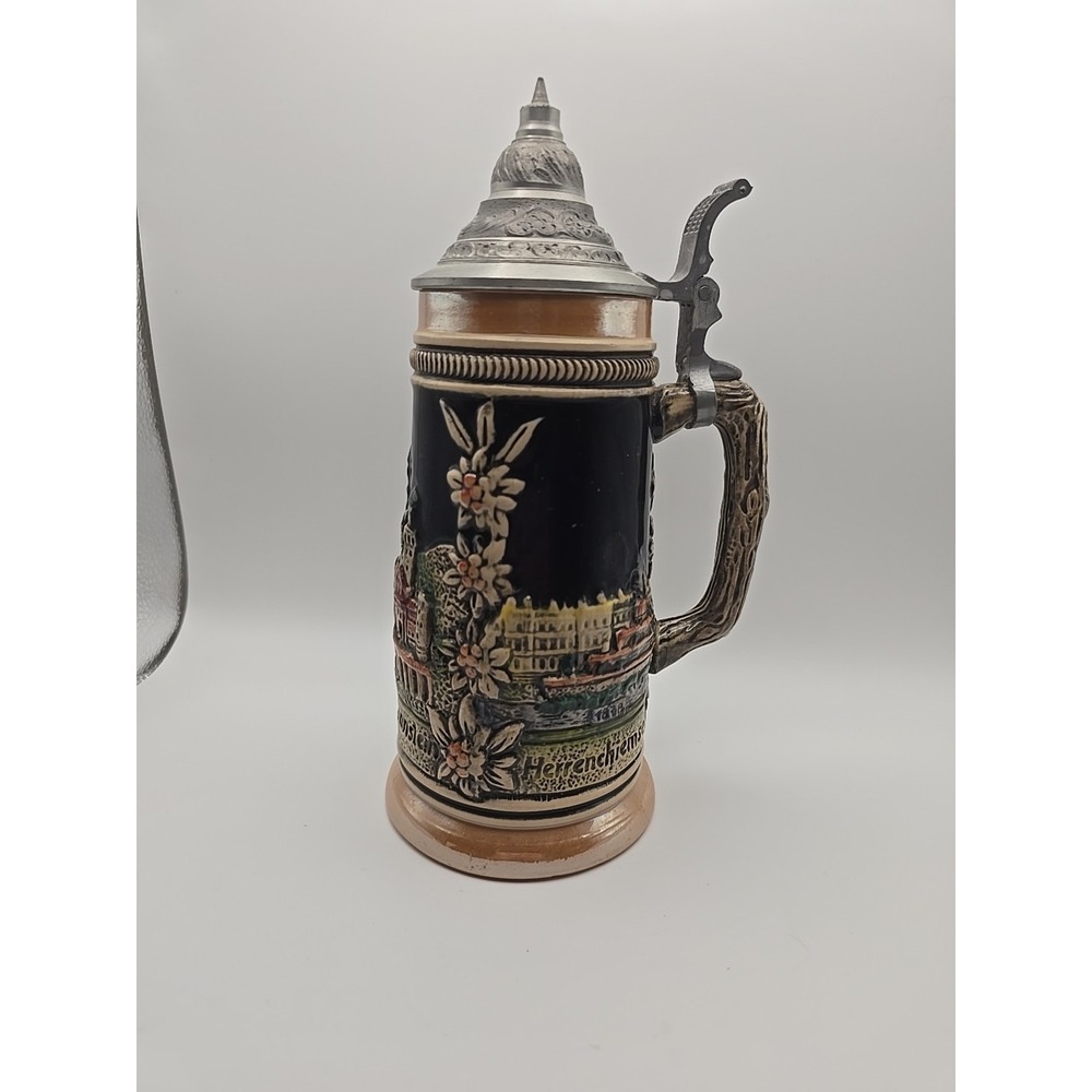 German Lidded Beer Stein, The‎ Castles Of King Ludwig,  Clean